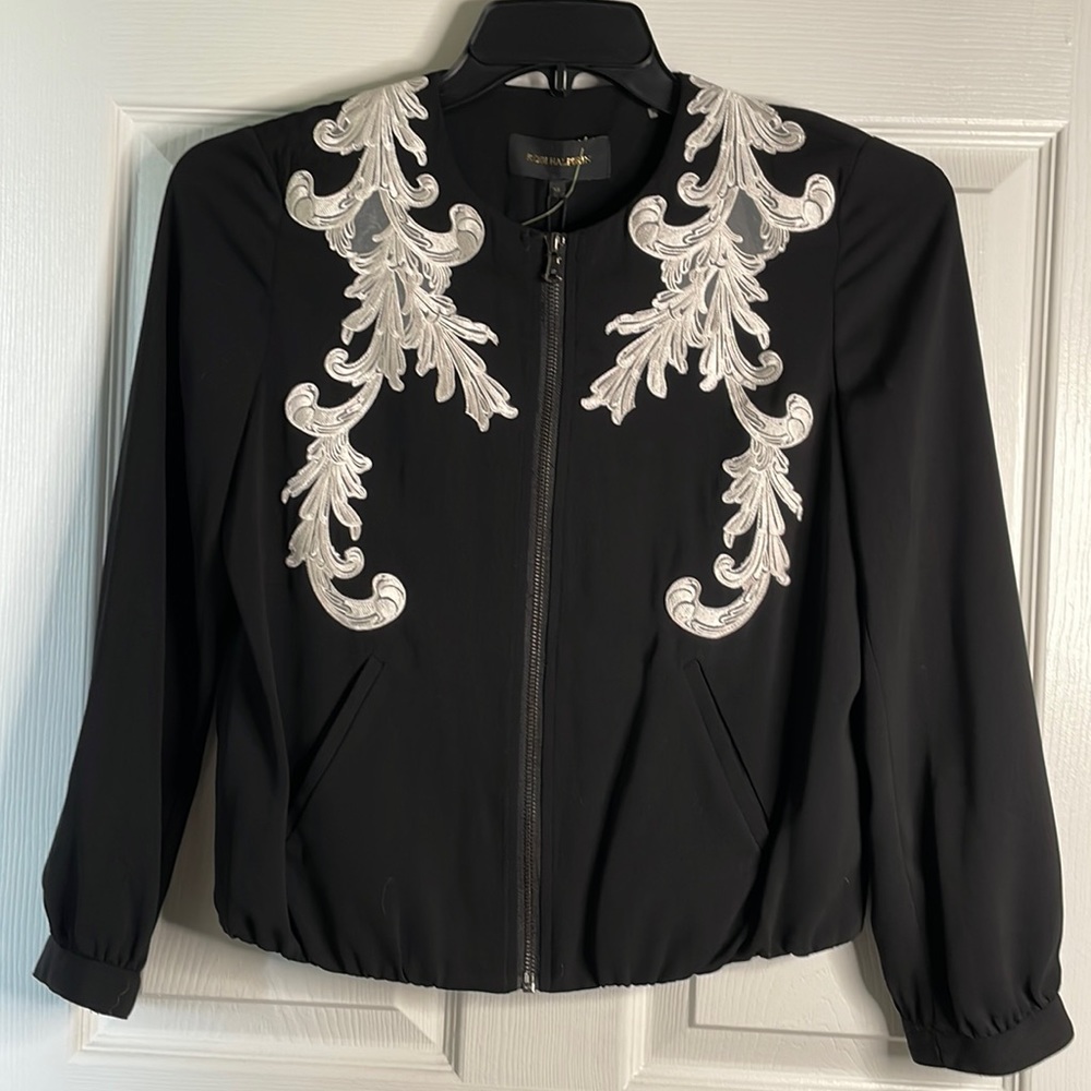 NWT Kobi Halperin Miriam floral zip up Jacket